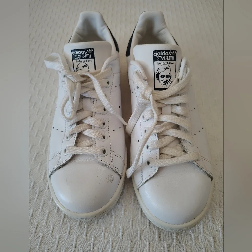 Adidas Stan Smith White Leather Shoes Size 6 1/2